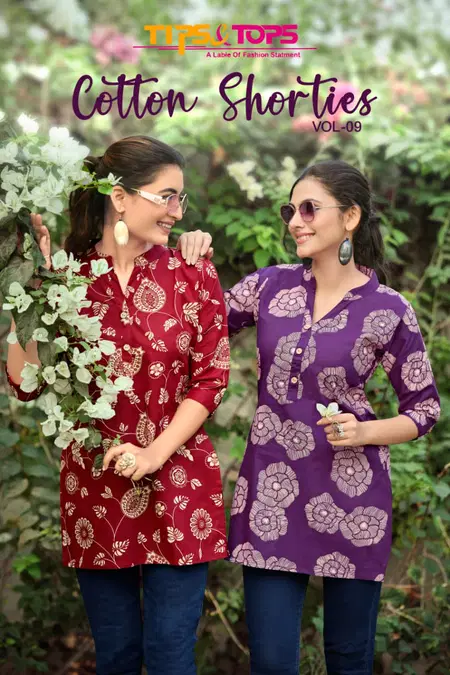Cotton Shorties Vol 9 By Tips And Tops Cotton Ladies Top Suppliers In India
